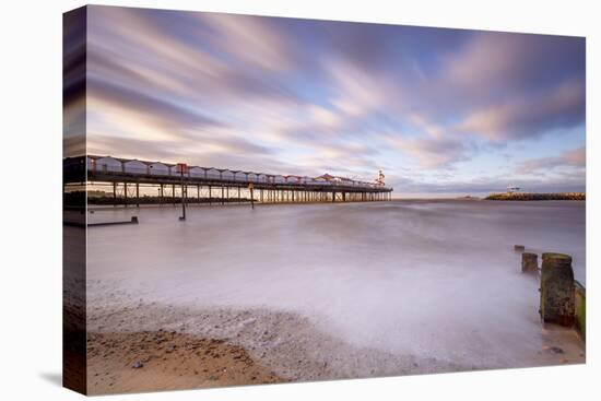The evening sun hits Herne Bay Pier, Herne Bay, Kent, England, United Kingdom, Europe-Andrew Sproule-Premier Image Canvas