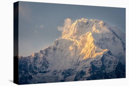 The Evening Sun on Annapurna South, 7219M, Annapurna Conservation Area, Nepal, Himalayas, Asia-Andrew Taylor-Premier Image Canvas