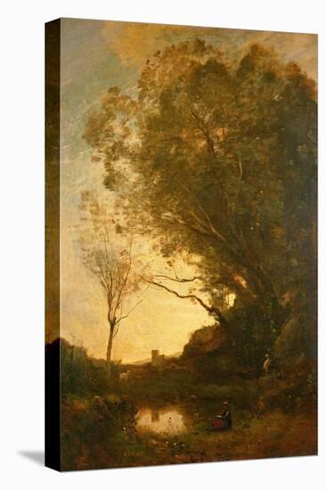 The Evening-Jean-Baptiste-Camille Corot-Premier Image Canvas