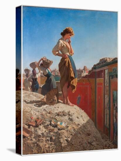 The Excavations at Pompeii, Italy, 19Th Century (Painting)-Filippo Palizzi-Premier Image Canvas