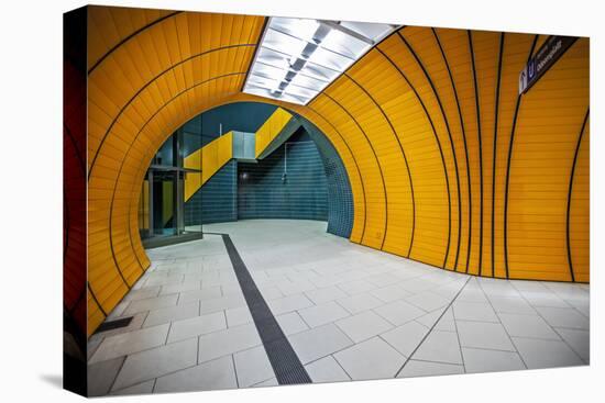 The Exit of the Odeanspaltz U-Bahn Station in Altstadt - Lehel, Munich, Bavaria, Germany.-Cahir Davitt-Premier Image Canvas