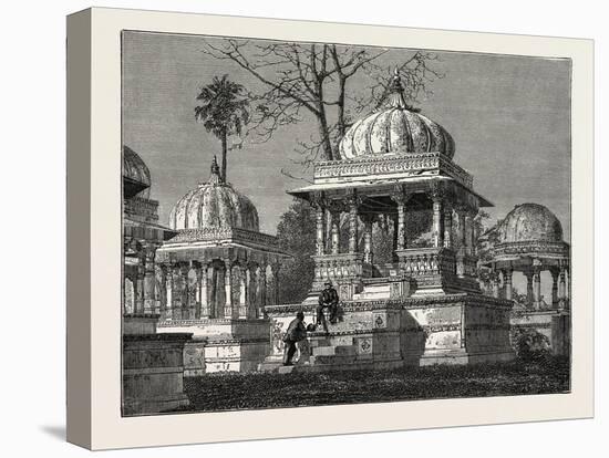 The Exterior of the Cemetery of Mara Sati, at Ahar, Near Oodeypore, India-null-Premier Image Canvas