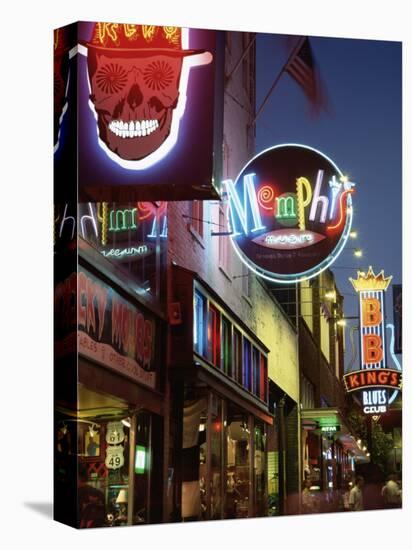 The Famous Beale Street at Night, Memphis, Tennessee, United States of America, North America-Gavin Hellier-Premier Image Canvas