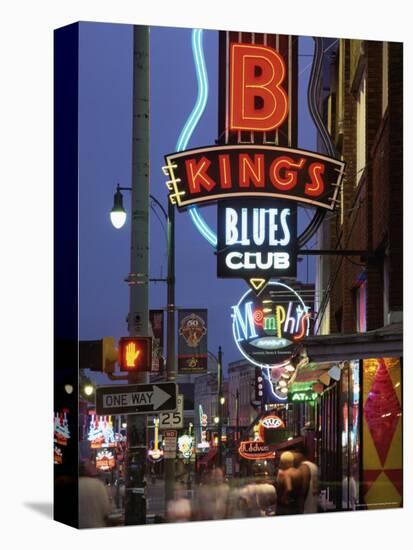 The Famous Beale Street at Night, Memphis, Tennessee, United States of America, North America-Gavin Hellier-Premier Image Canvas