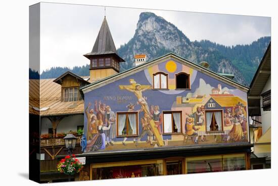 The Famous Painted Houses of Oberammergau, Bavaria, Germany, Europe-Robert Harding-Premier Image Canvas
