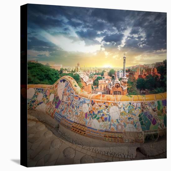 The Famous Park Guell in Barcelona, Spain-Hanna Slavinska-Premier Image Canvas