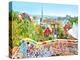 The Famous Summer Park Guell Over Bright Blue Sky In Barcelona, Spain-Vladitto-Stretched Canvas