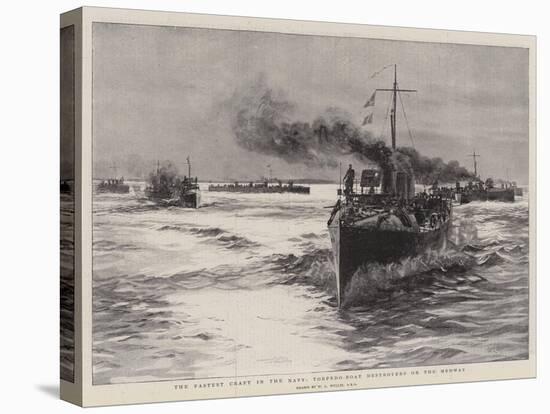 The Fastest Craft in the Navy, Torpedo-Boat Destroyers on the Medway-William Lionel Wyllie-Premier Image Canvas