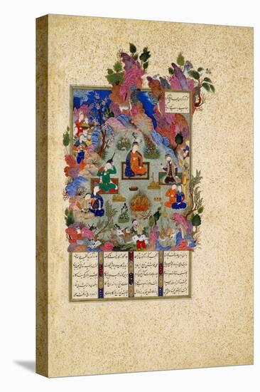 The Feast of Sada. from the Shahnama (Book of King), C. 1525-Sultan Muhammad-Premier Image Canvas