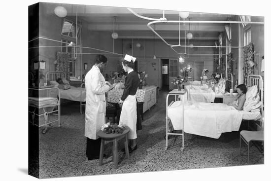 The Female Medical Ward at the Montague Hospital, Mexborough, South Yorkshire, 1959-Michael Walters-Premier Image Canvas