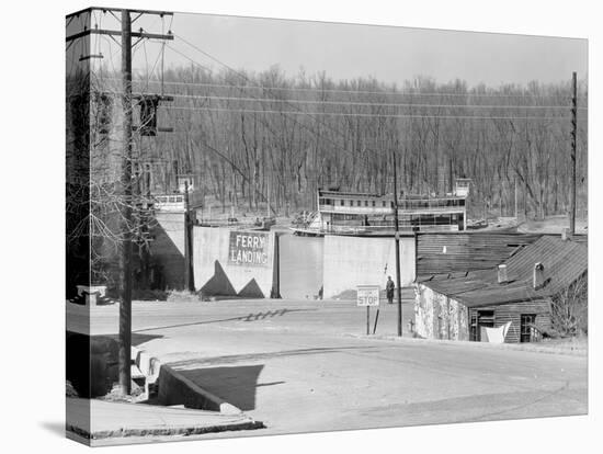 The Ferry landing in Vicksburg, Mississippi, 1936-Walker Evans-Premier Image Canvas