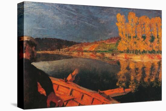 The Ferryman, Cipa Godebski in a Boat on the Yonne-Edouard Vuillard-Premier Image Canvas