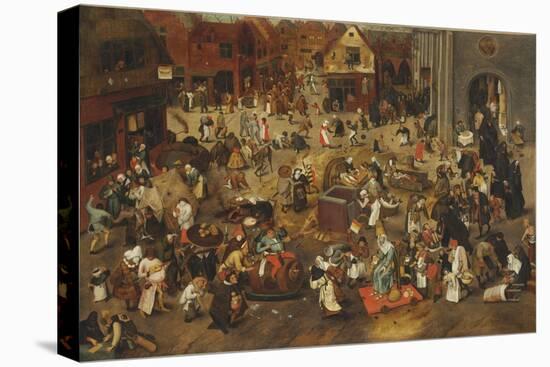 The Fight Between Carnival and Lent-Pieter Bruegel the Elder-Premier Image Canvas