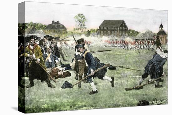 The Fight on Lexington Green, April 19, 1775, Beginning the Revolutionary War-null-Premier Image Canvas