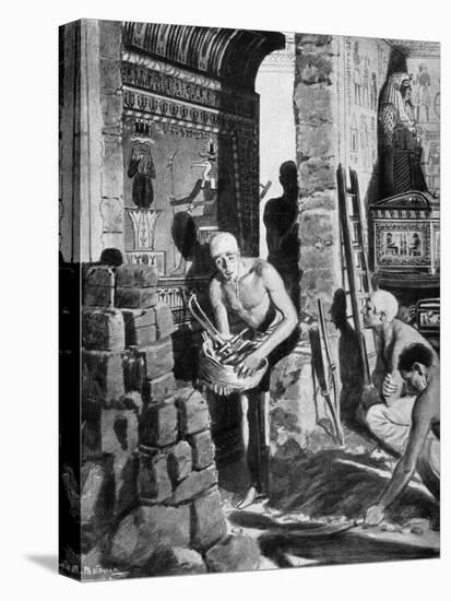 The Final Interior Decoration and Sealing of Tutankhamun's Tomb, Egypt, 1325 BC-Fortunino Matania-Premier Image Canvas