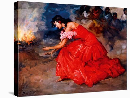 The Fire Dance-Fransisco R S Clemente-Stretched Canvas