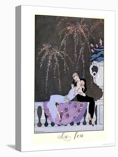 The Fire, Illustration for "Fetes Galantes" by Paul Verlaine 1924-Georges Barbier-Premier Image Canvas