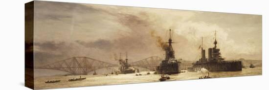 The First Battle Squadron leaving the Forth for the Battle of Jutland-William Lionel Wyllie-Premier Image Canvas