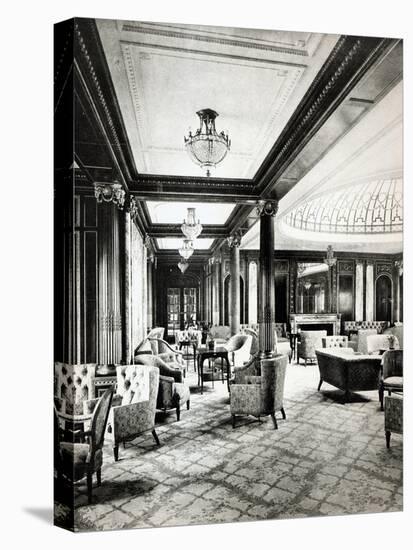 The First Class Lounge of the Ocean Liner 'Mauretania', c.1906-null-Premier Image Canvas