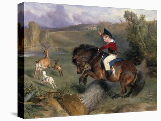 The First Leap: Lord Alexander Russell on His Pony 'Emerald', 1829-Edwin Henry Landseer-Premier Image Canvas
