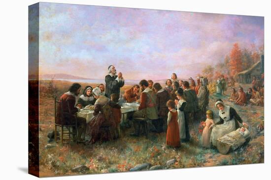 The First Thanksgiving-Jennie Augusta Brownscombe-Premier Image Canvas