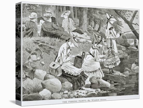 the Fishing Party-- , 1869 (Wood Engraving on Paper)-Winslow Homer-Premier Image Canvas