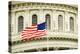 The Flag of the USA Flying in Front of the Capitol Building in Washington, Dc.-Gary Blakeley-Premier Image Canvas