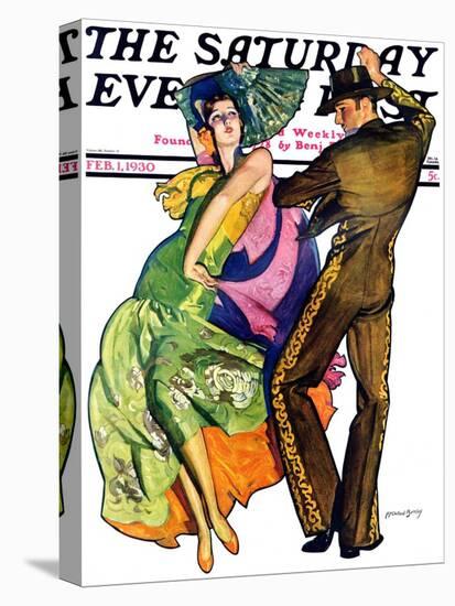 "The Flamenco," Saturday Evening Post Cover, February 1, 1930-McClelland Barclay-Premier Image Canvas