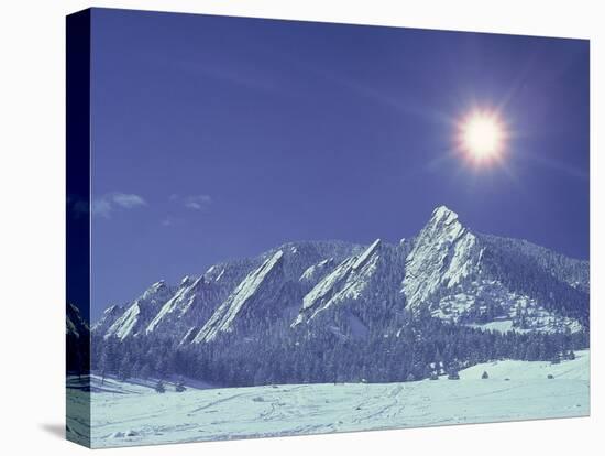 The Flatirons Near Boulder, CO, Winter-Chris Rogers-Premier Image Canvas