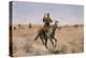 The Flight (A Sage-Brush Pioneer) 1895 (Oil on Canvas)-Frederic Remington-Premier Image Canvas