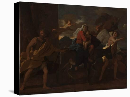 The Flight into Egypt, 1627-28 (Oil on Canvas)-Nicolas Poussin-Premier Image Canvas