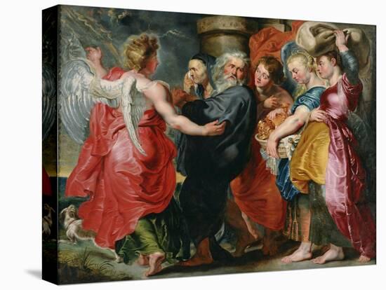 The Flight of Lot and His Family from Sodom (After Ruben), C. 1618-Jacob Jordaens-Premier Image Canvas