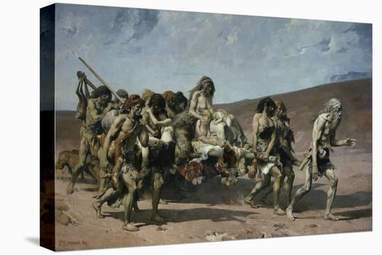 The Flight of the Cainites, c.1880-Fernand Cormon-Premier Image Canvas