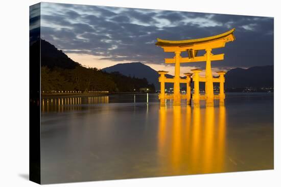 The Floating Miyajima Torii Gate of Itsukushima Shrine at Dusk-Stuart Black-Premier Image Canvas