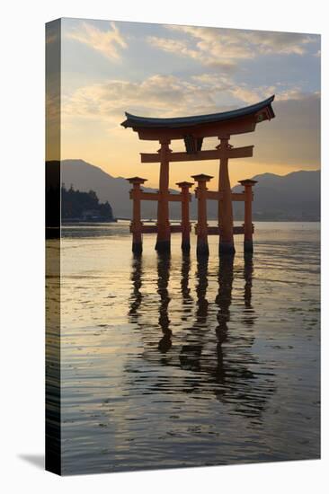 The Floating Miyajima Torii Gate of Itsukushima Shrine at Sunset-Stuart Black-Premier Image Canvas