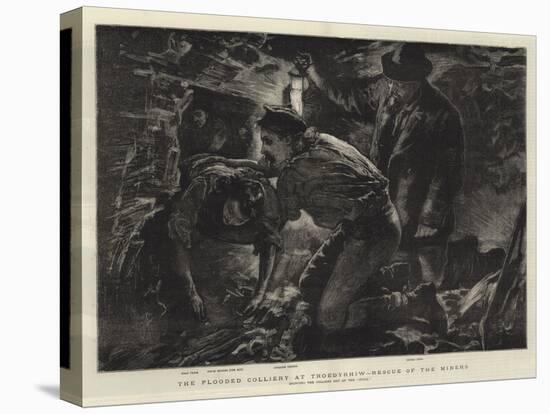 The Flooded Colliery at Troedyrhiw, Rescue of the Miners-null-Premier Image Canvas