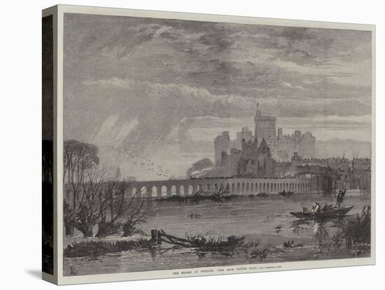 The Floods at Windsor, View from Clewer Road-null-Premier Image Canvas