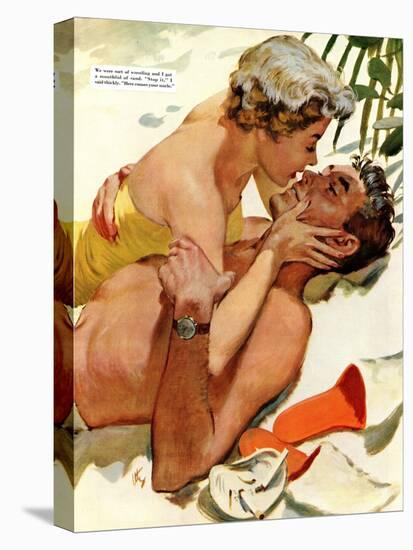 The Flordia Assignment - Saturday Evening Post "Leading Ladies", March 13, 1954 pg.35-Thorton Utz-Premier Image Canvas