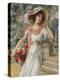 The Flower Girl-Emile Vernon-Premier Image Canvas