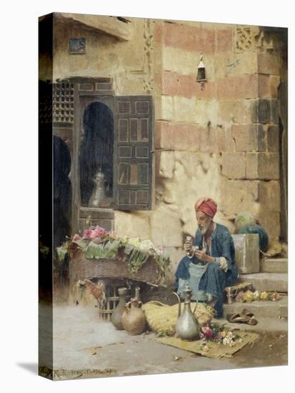 The Flower Seller, 1891-Raphael Von Ambros-Premier Image Canvas