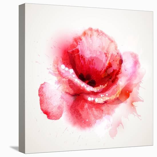 The Flowering Red Poppy-artant-Stretched Canvas