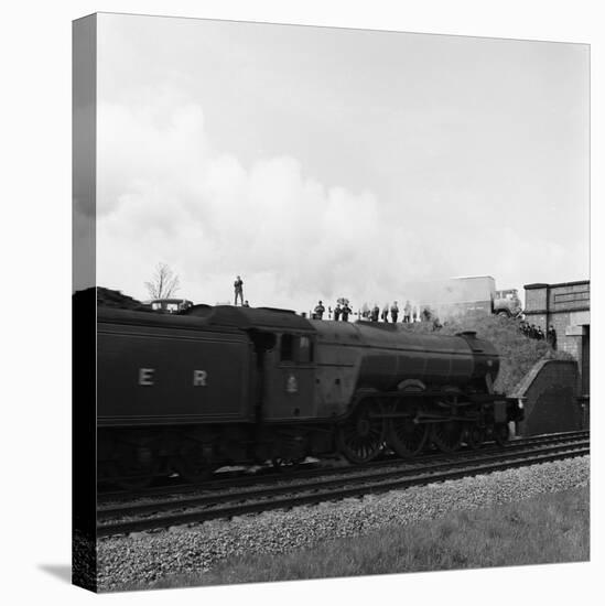 The Flying Scotsman Passing under a Bridge at Speed, Near Selby, North Yorkshire, 1968-Michael Walters-Premier Image Canvas