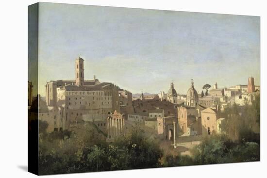 The Forum Seen from the Farnese Gardens, Rome, 1826-Jean-Baptiste-Camille Corot-Premier Image Canvas