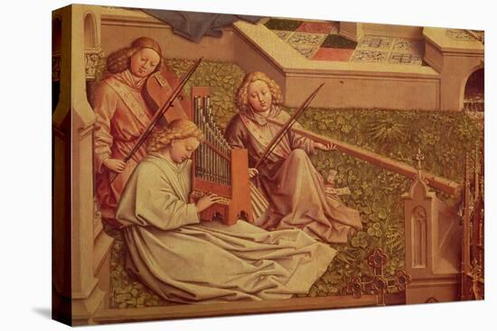 The Fountain of Grace, Detail of Three Angel Musicians-Jan van Eyck-Premier Image Canvas