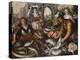 The Four Elements: a Fishmonger's Stall in a Town with the Miraculous Draught of Fishes Beyond -…-Joachim Beuckelaer-Premier Image Canvas