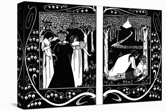 The Four Queens and Lancelot, 1893-1894-Aubrey Beardsley-Premier Image Canvas