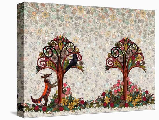 The Fox and the Crow-Sharon Turner-Stretched Canvas