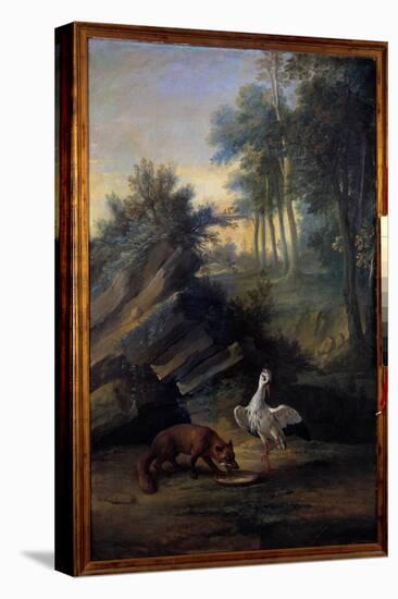 The Fox and the Stork, 1747 (Oil on Canvas)-Jean-Baptiste Oudry-Premier Image Canvas