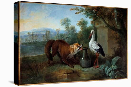 The Fox and the Stork, 1751 (Oil on Canvas)-Jean-Baptiste Oudry-Premier Image Canvas