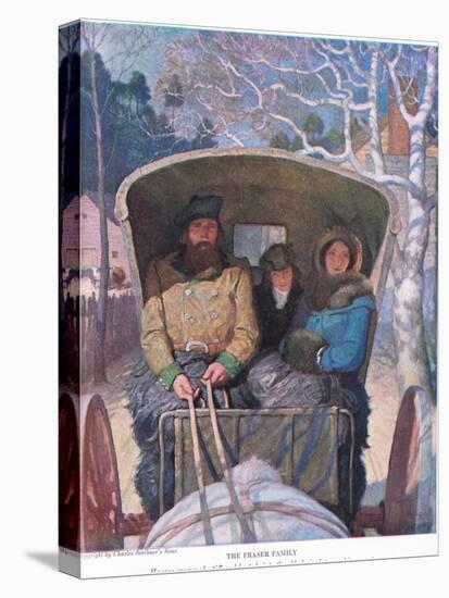 The Fraser Family: He Was Crammed Stiff and Heated, into the Old Chaise between His Parents, 1928 (-Newell Convers Wyeth-Premier Image Canvas